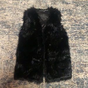 Black faux fur! M/L